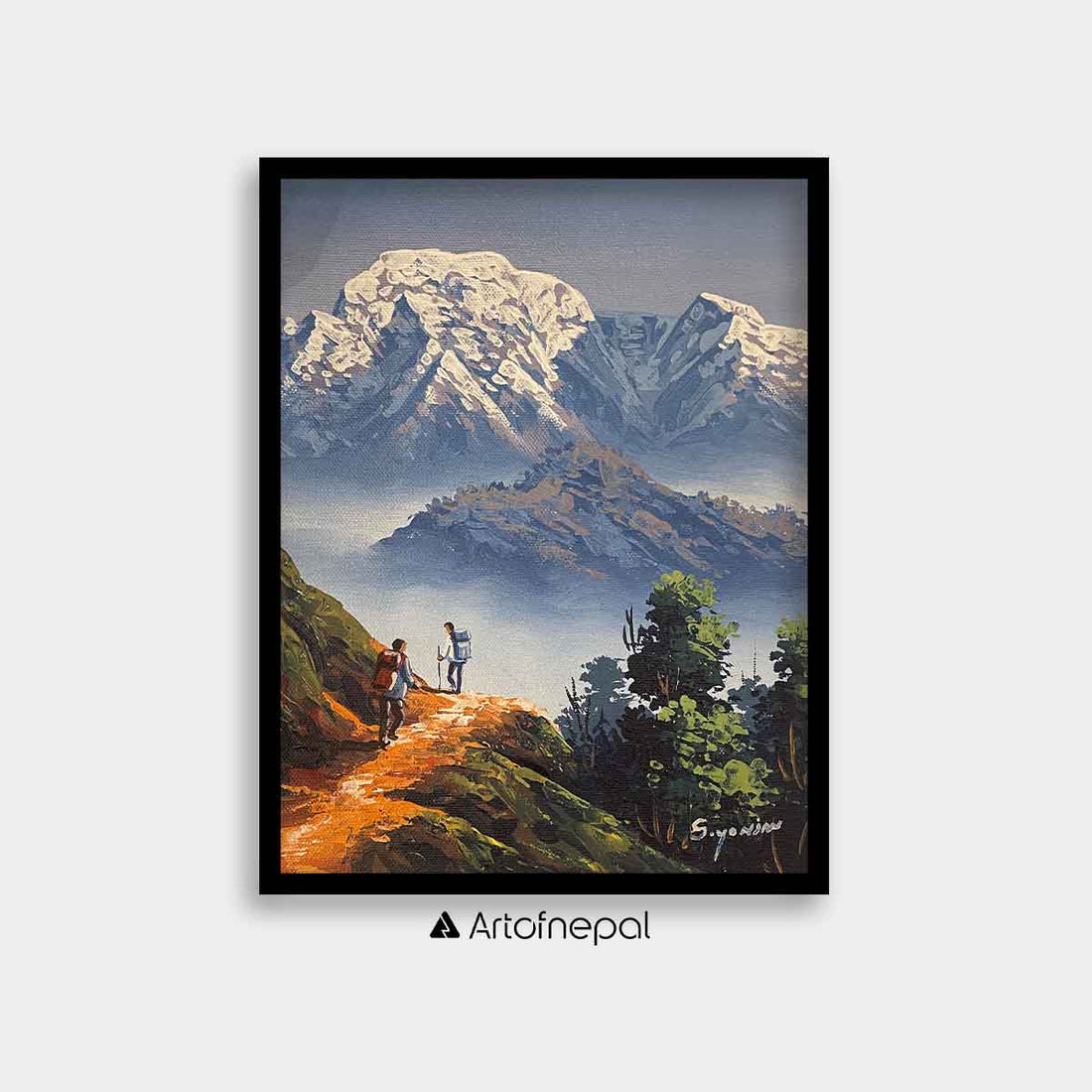 ALSY03 - Trekkers and Mountains - Artofnepal