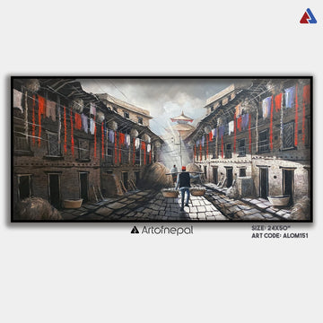 ALUN02 - A Glimpse of Old Bhaktapur - Artofnepal