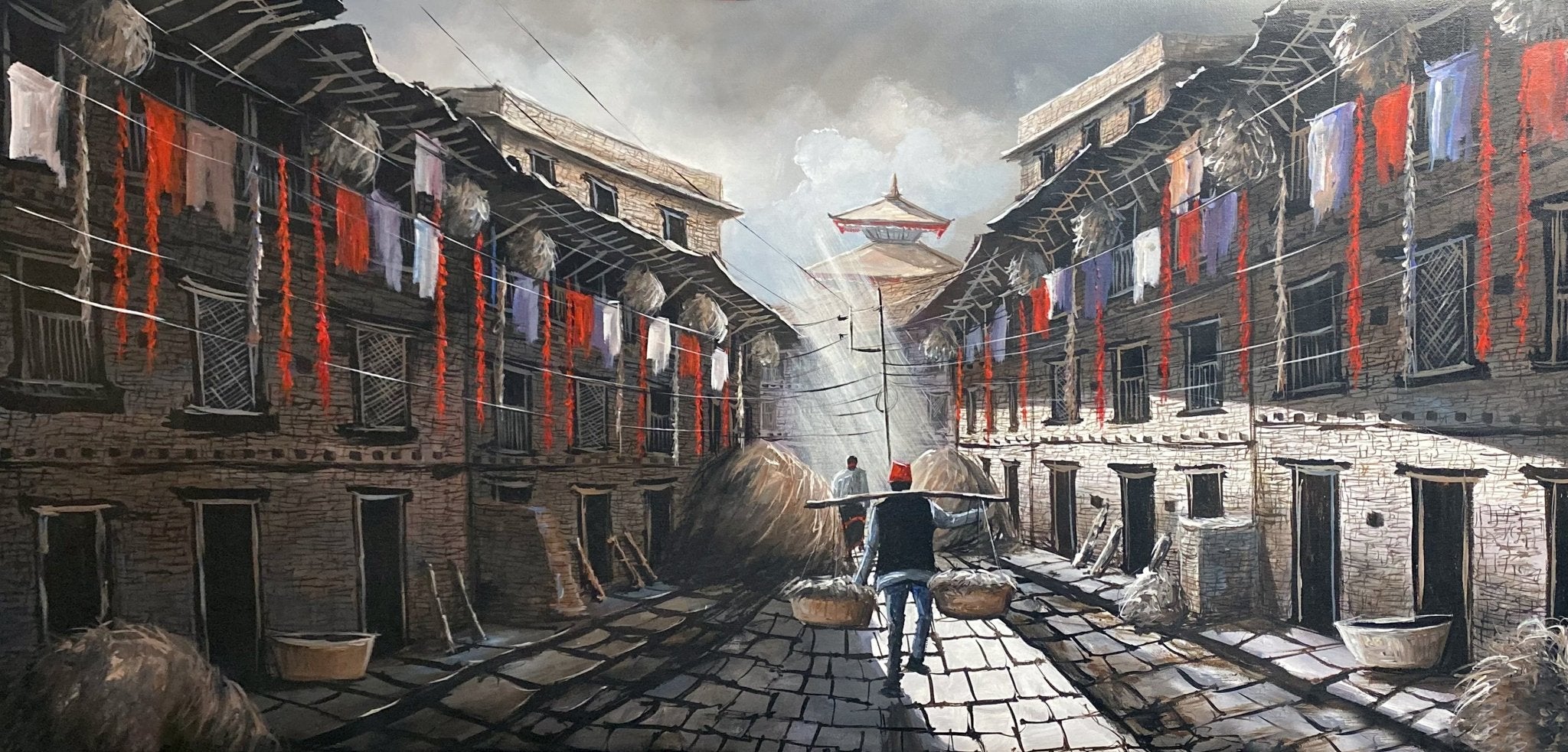 ALUN02 - A Glimpse of Old Bhaktapur - Artofnepal