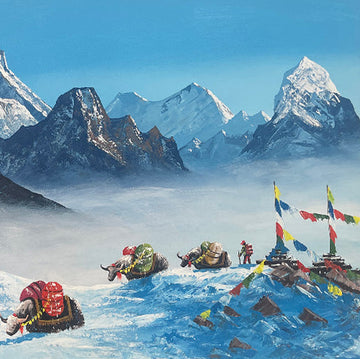 ALJC150- Journey to Mount Everest Mountain Painting