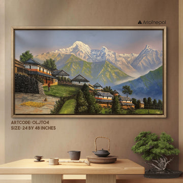 OLJT04 - Nepali village and mountains