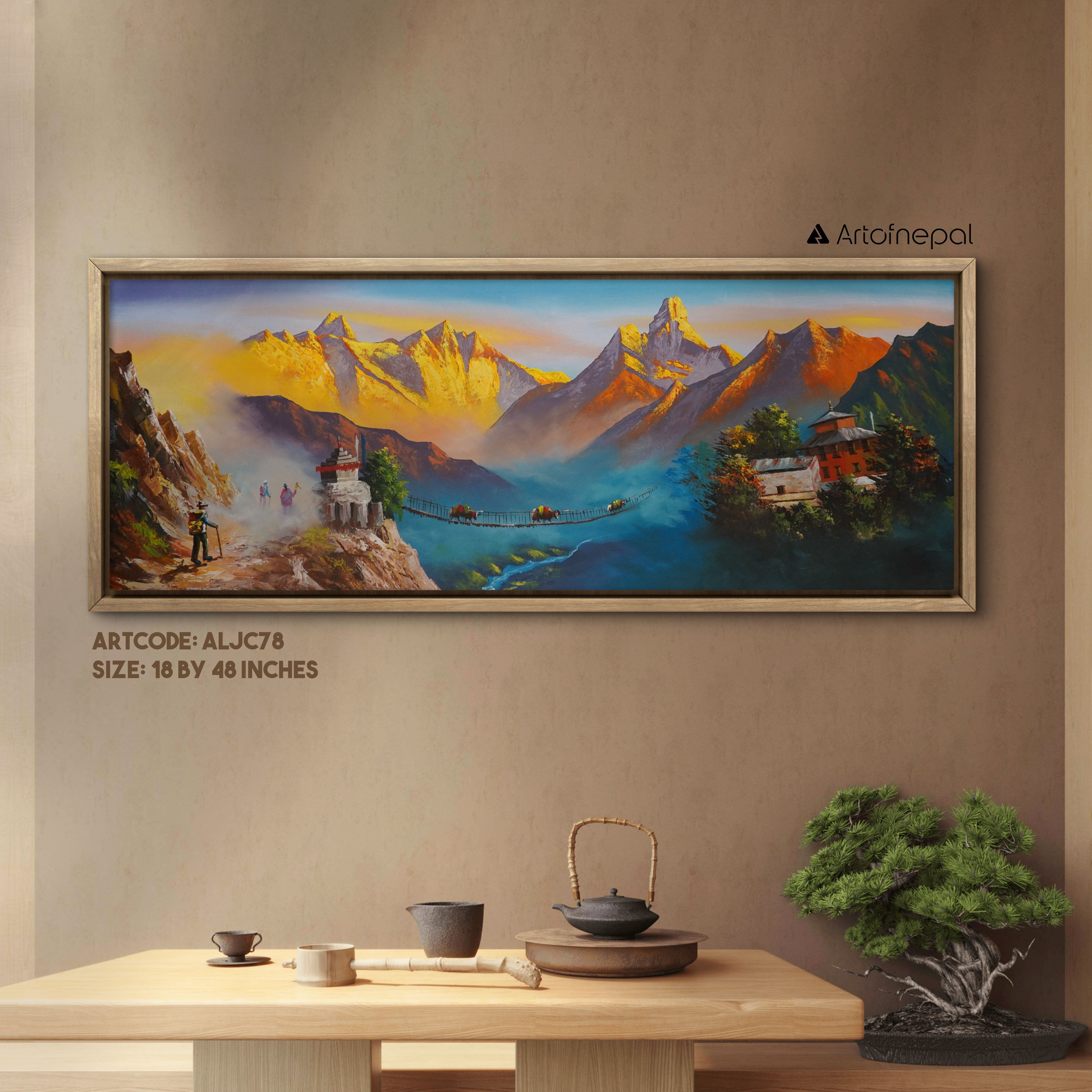 ALJC78- Golden sunrise on the Himalayas