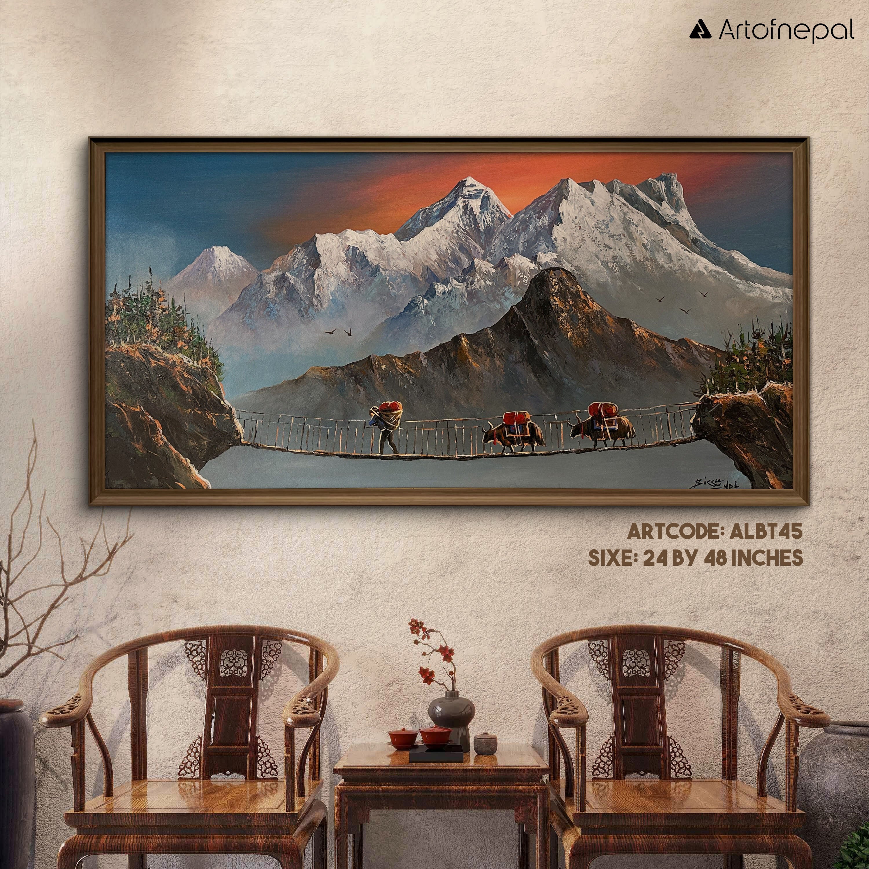 ALBT45 - Beautiful Sunset over Mt.Everest