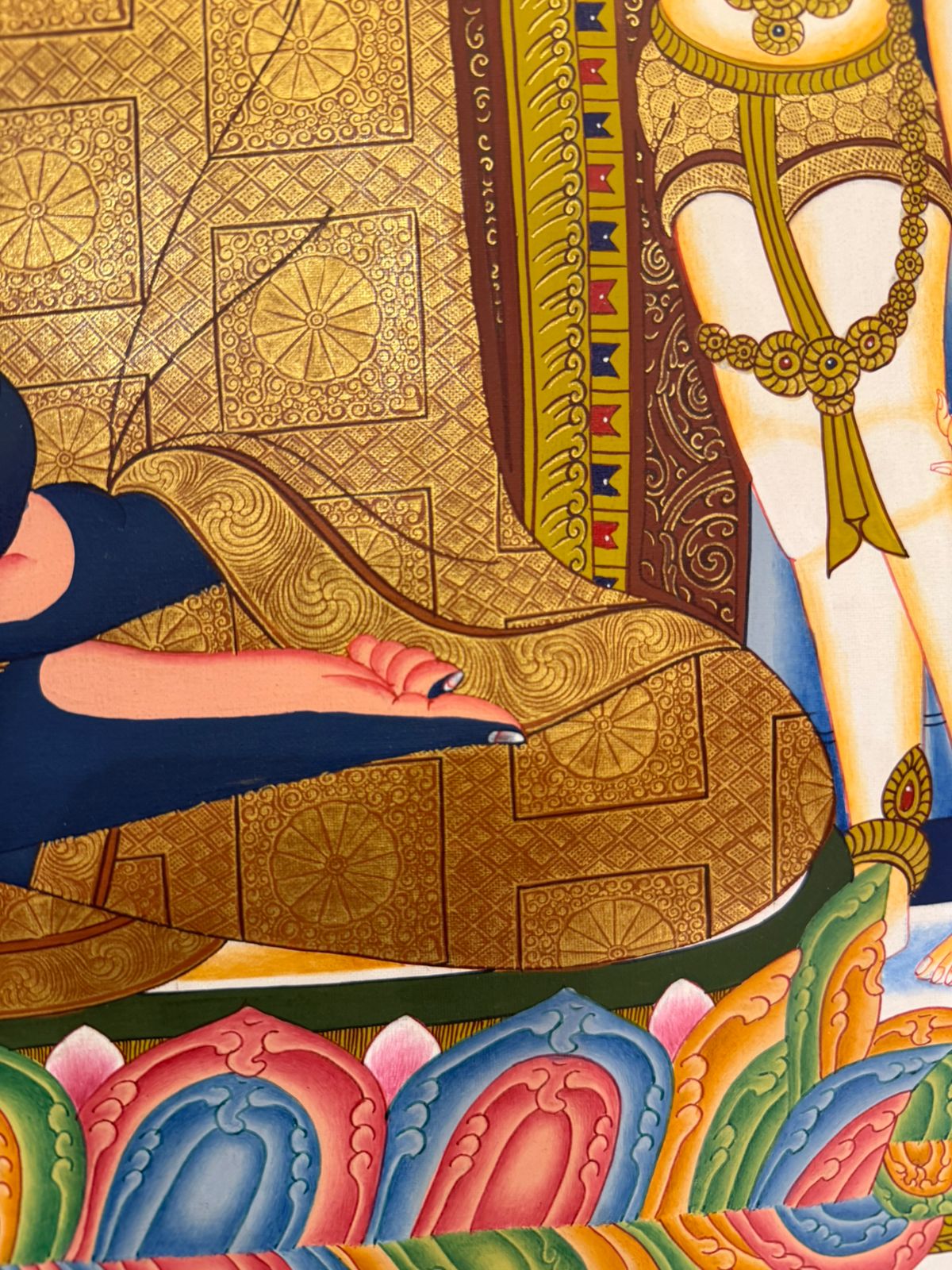 Newari Medicine Buddha Thangka - Artofnepal