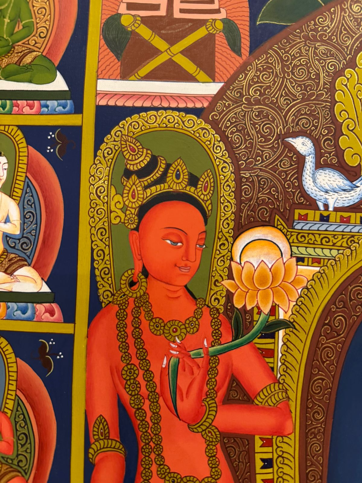 Newari Medicine Buddha Thangka - Artofnepal