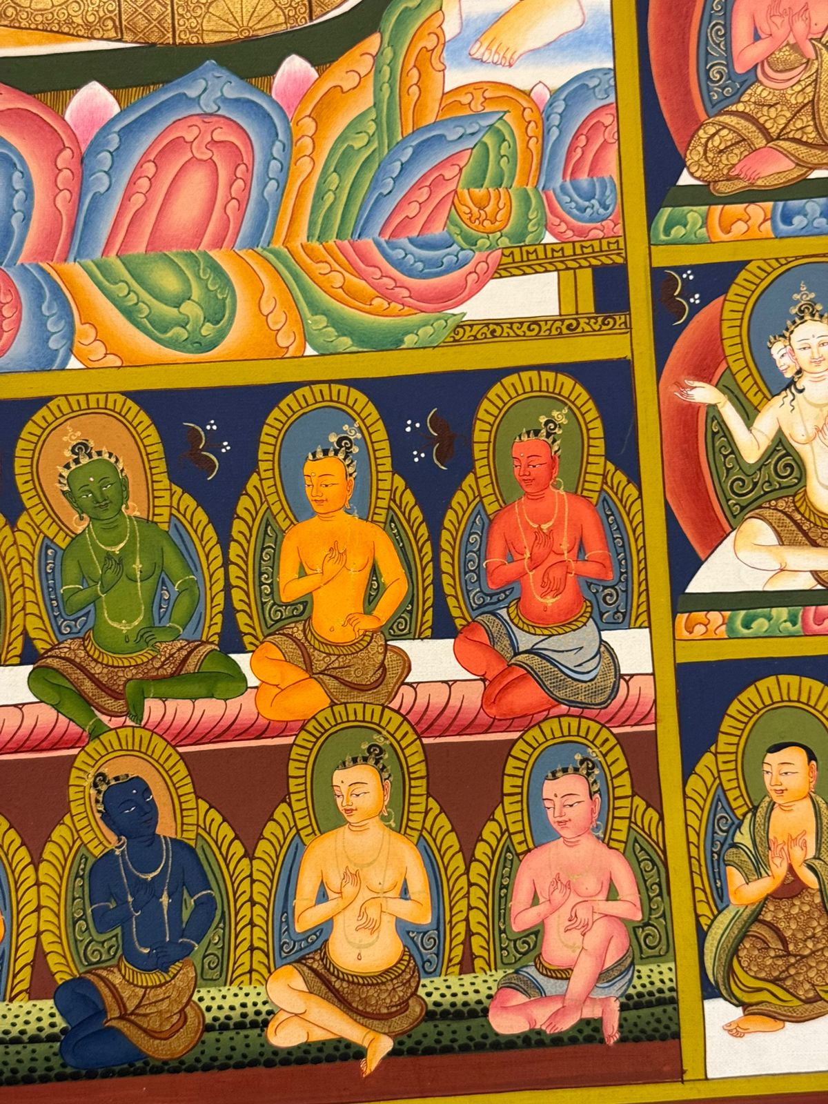 Newari Medicine Buddha Thangka - Artofnepal