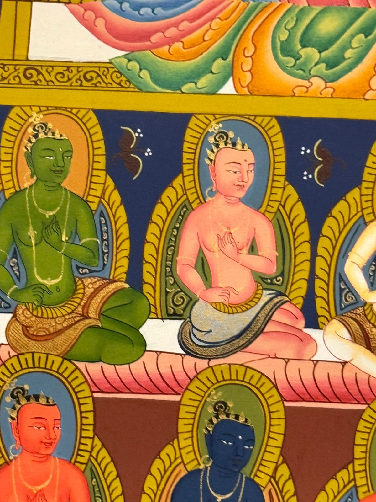 Newari Medicine Buddha Thangka - Artofnepal