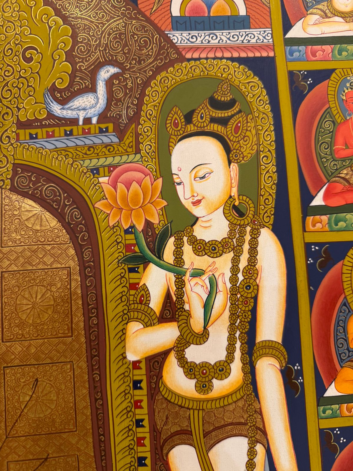 Newari Medicine Buddha Thangka - Artofnepal
