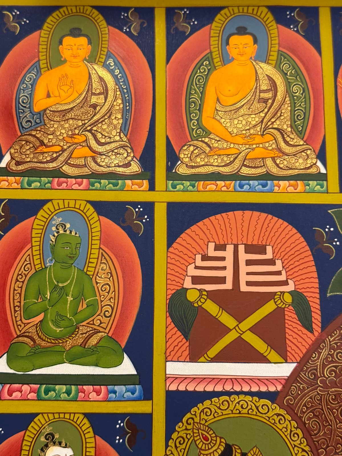 Newari Medicine Buddha Thangka - Artofnepal