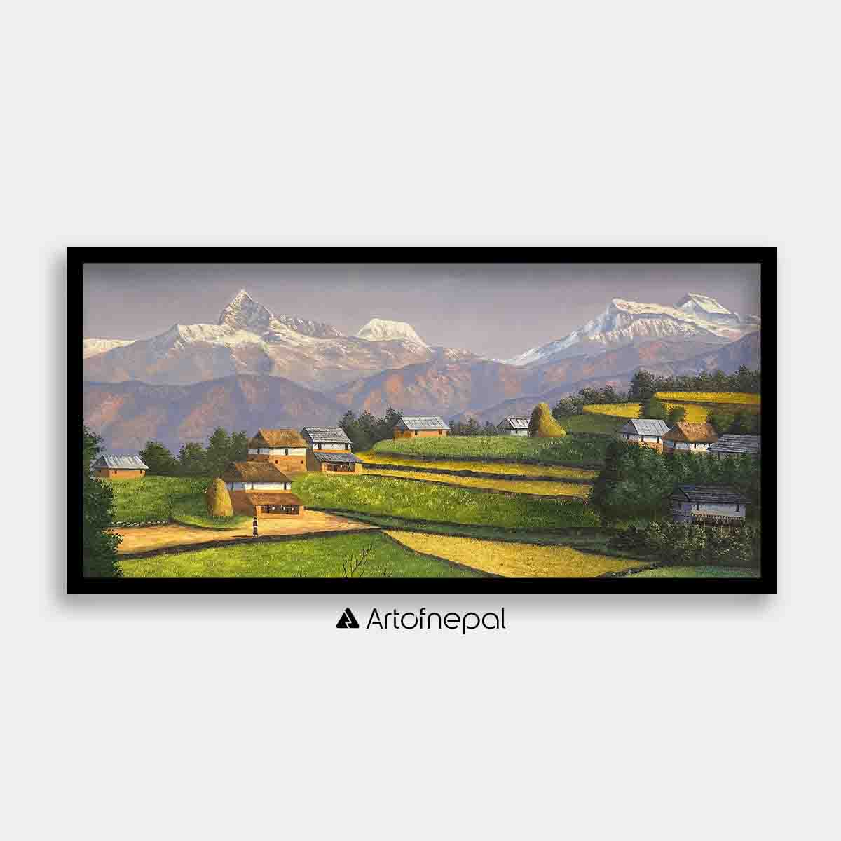 OLJT03 - Nepali Mustard Fields in Harmony - Artofnepal