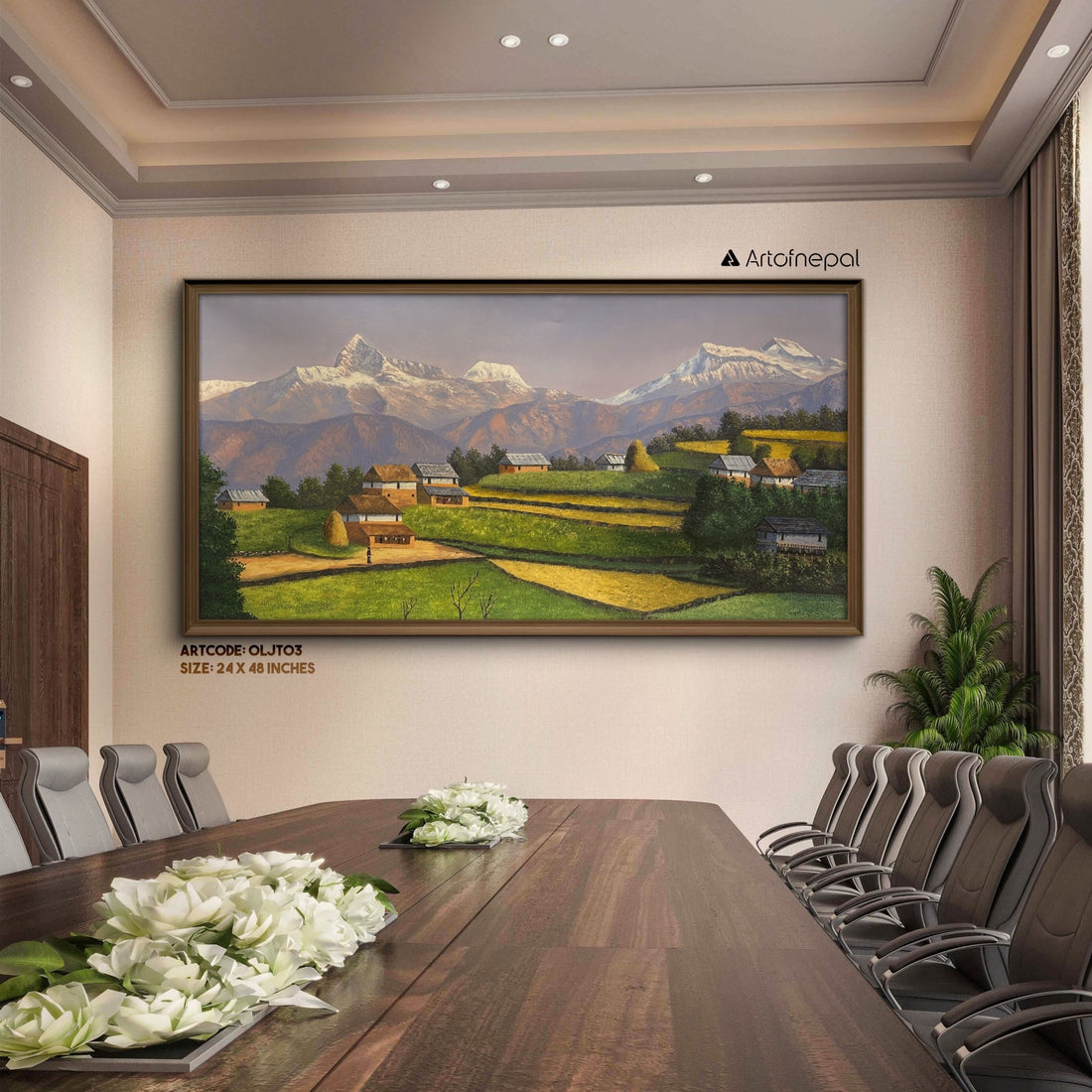 OLJT03 - Nepali Mustard Fields in Harmony - Artofnepal