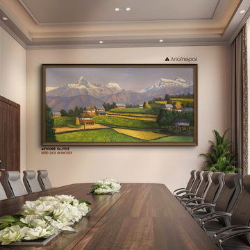 OLJT03 - Nepali Mustard Fields in Harmony - Artofnepal