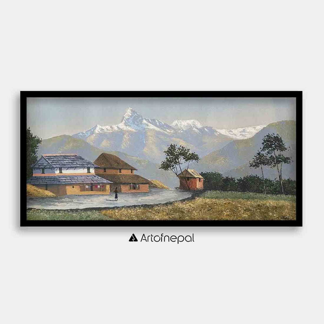 OLJT13 - Annapurna range seen from Village - Artofnepal