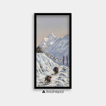 OLJT15 - Snow capped Mt.Ama Dablam - Artofnepal