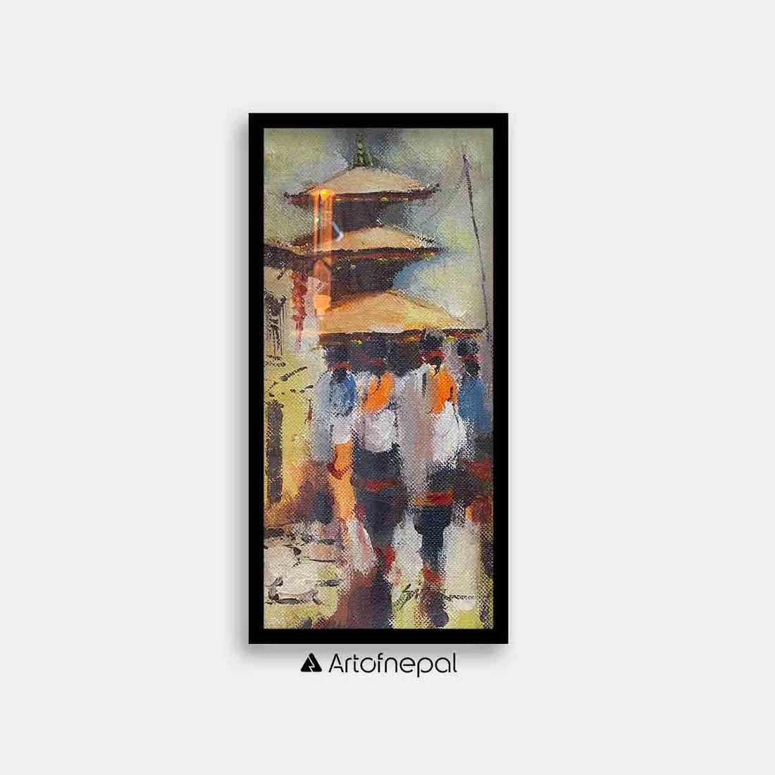 UNAP04 - Nepal's temple in a rainy day - Artofnepal