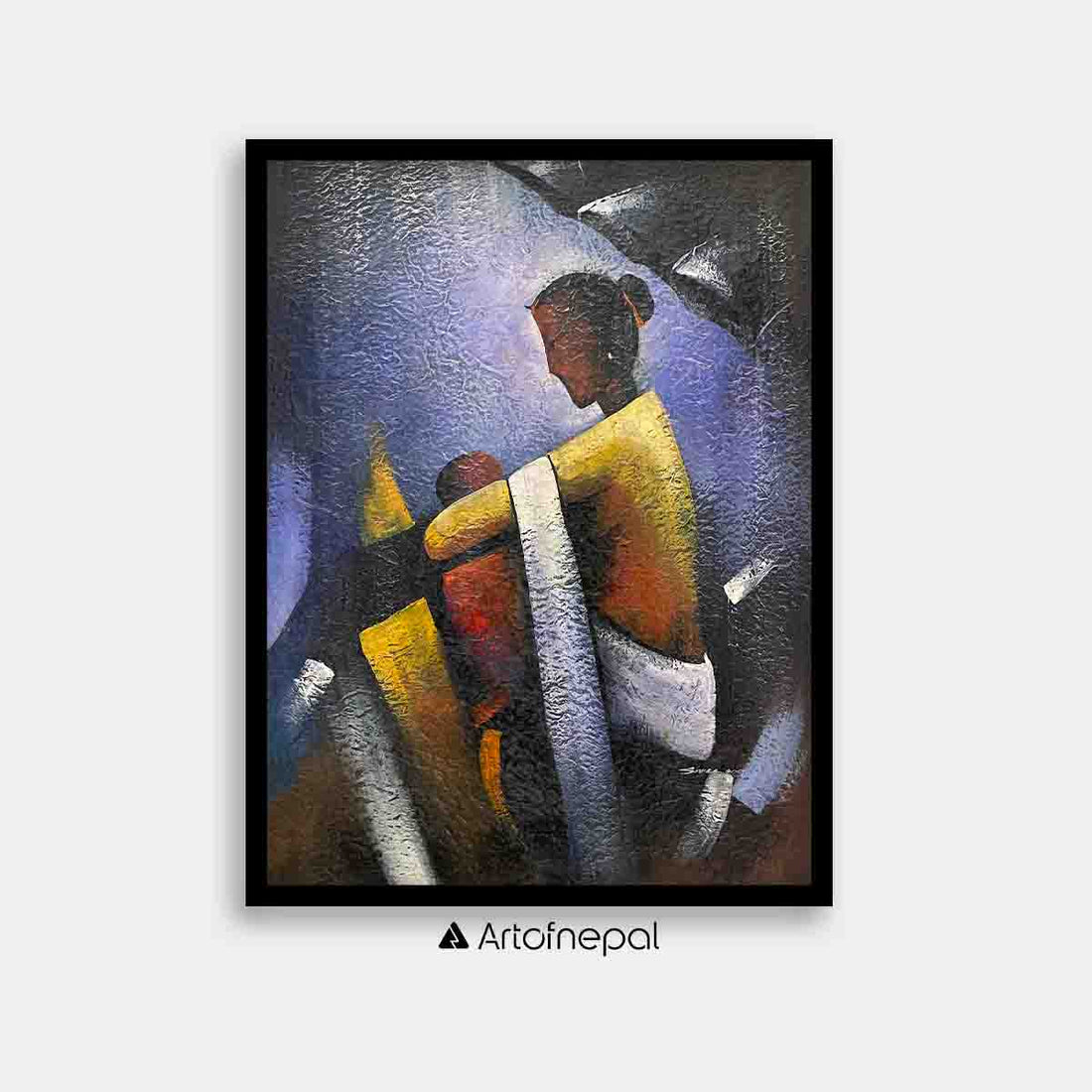 UNAP08 - An abstract painting of a woman - Artofnepal