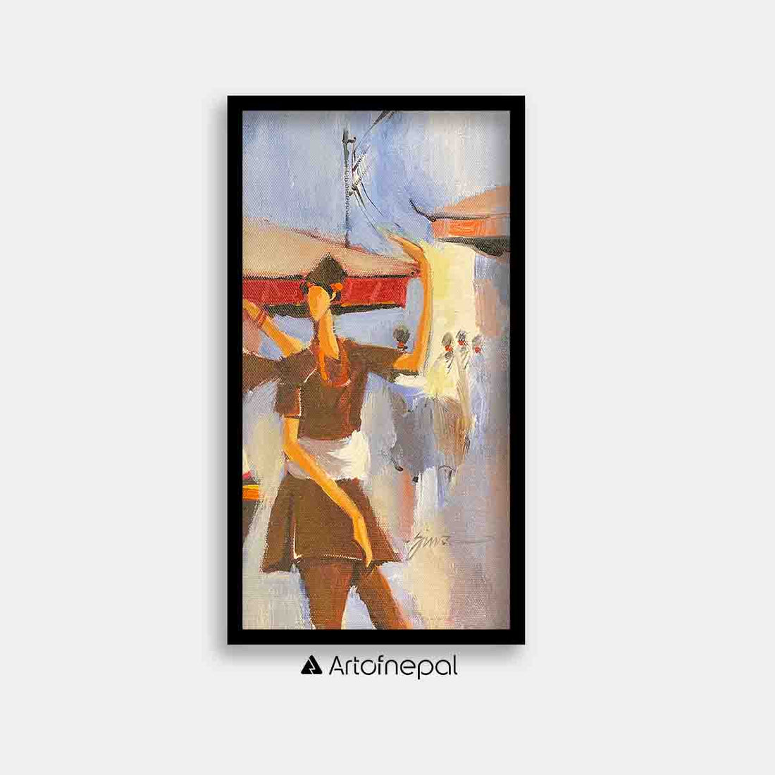 UNAP15 - An abstract painting of a woman - Artofnepal