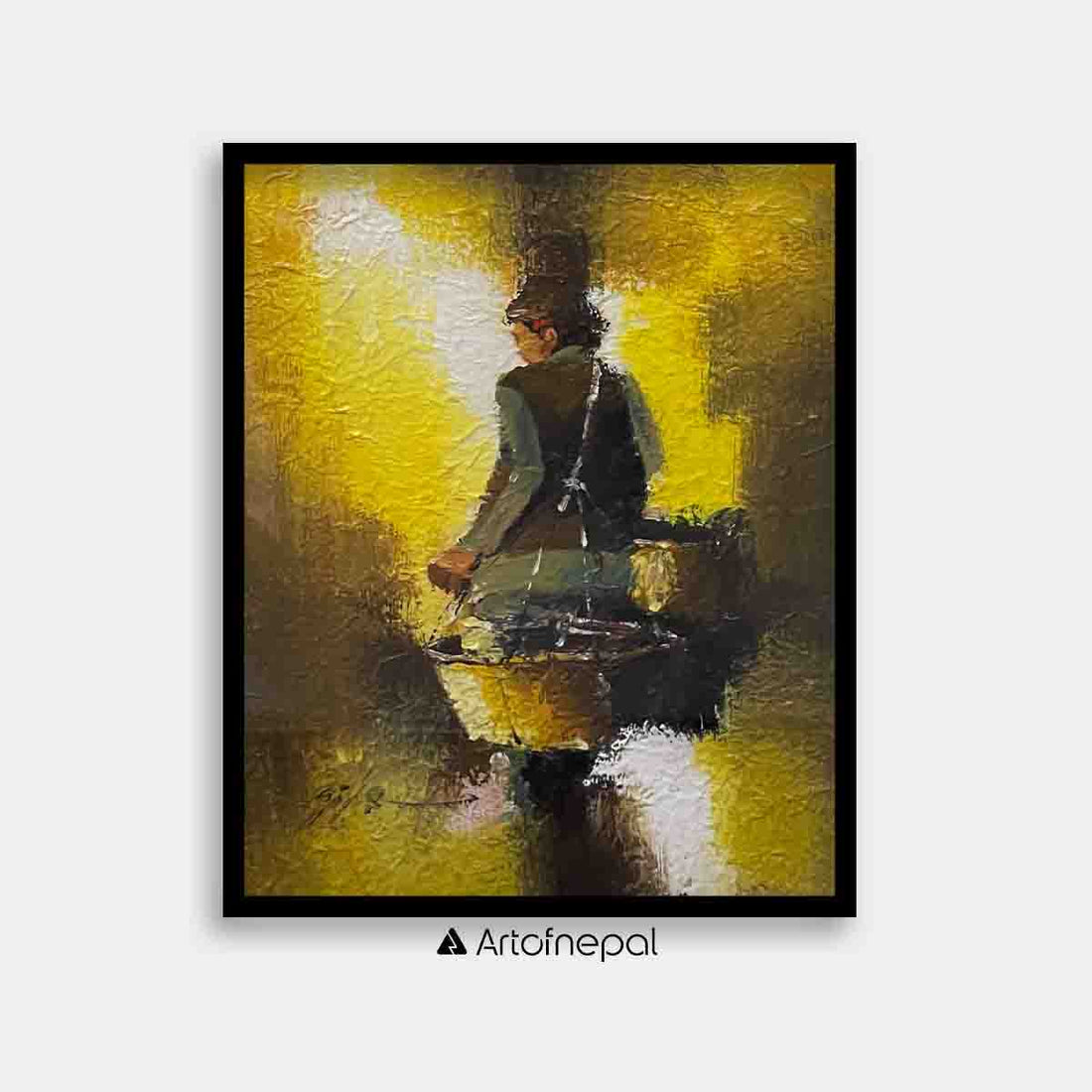 UNAP19 - An abstract painting of a carrier - Artofnepal