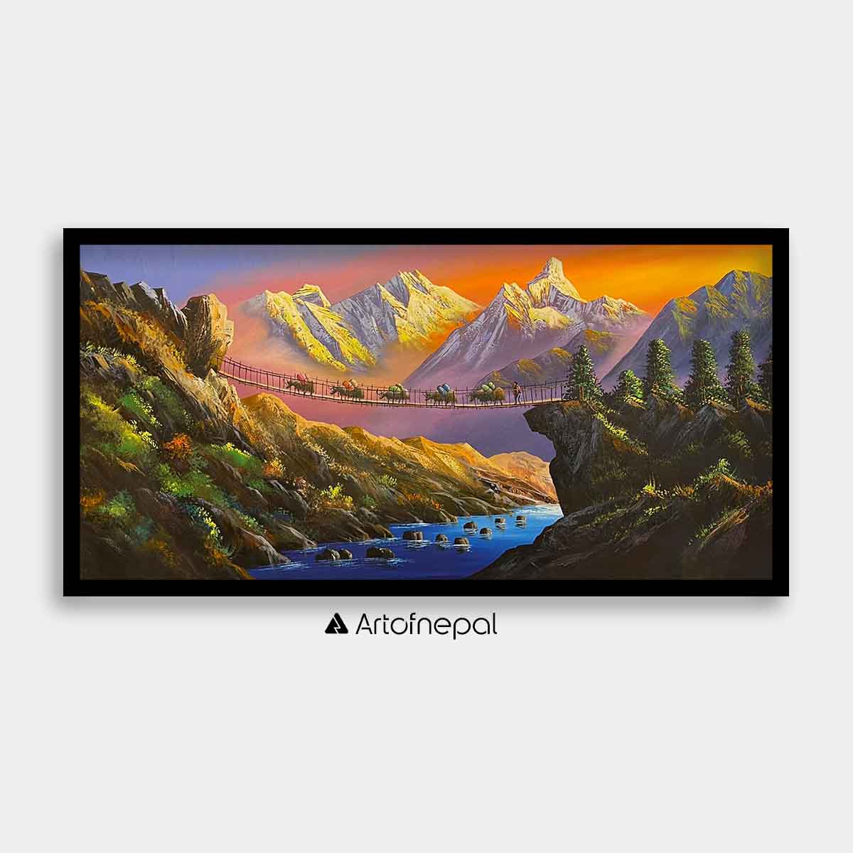UNAP26 - Sunset in the Mountains and hills of Nepal - Artofnepal