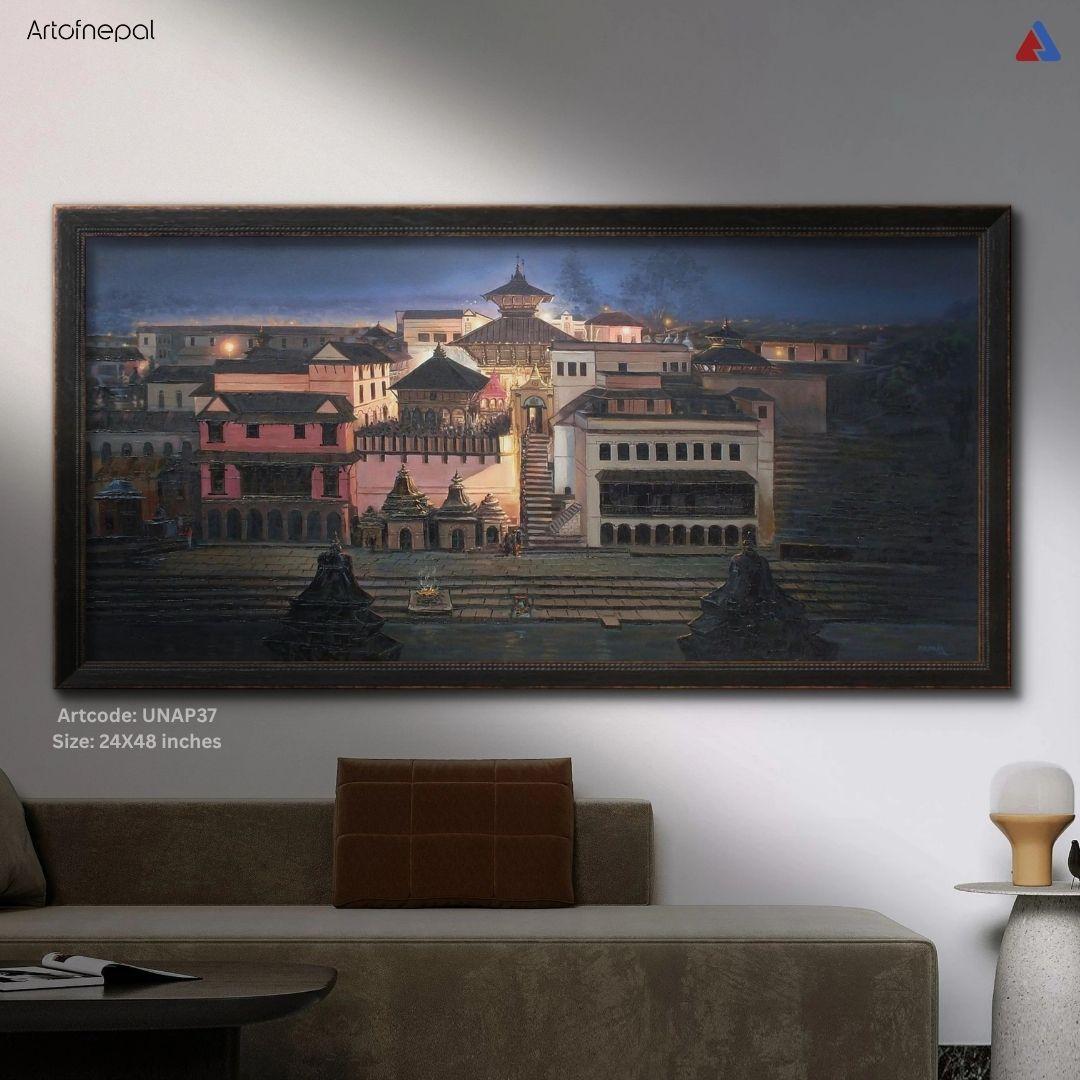 UNAP37 - Evening at Pasupatinath - Artofnepal