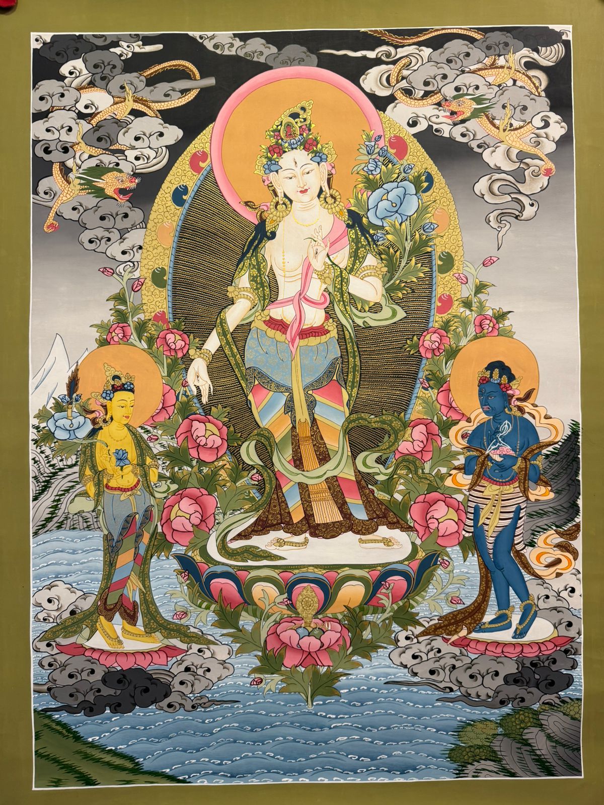 White Tara Thangka - Artofnepal