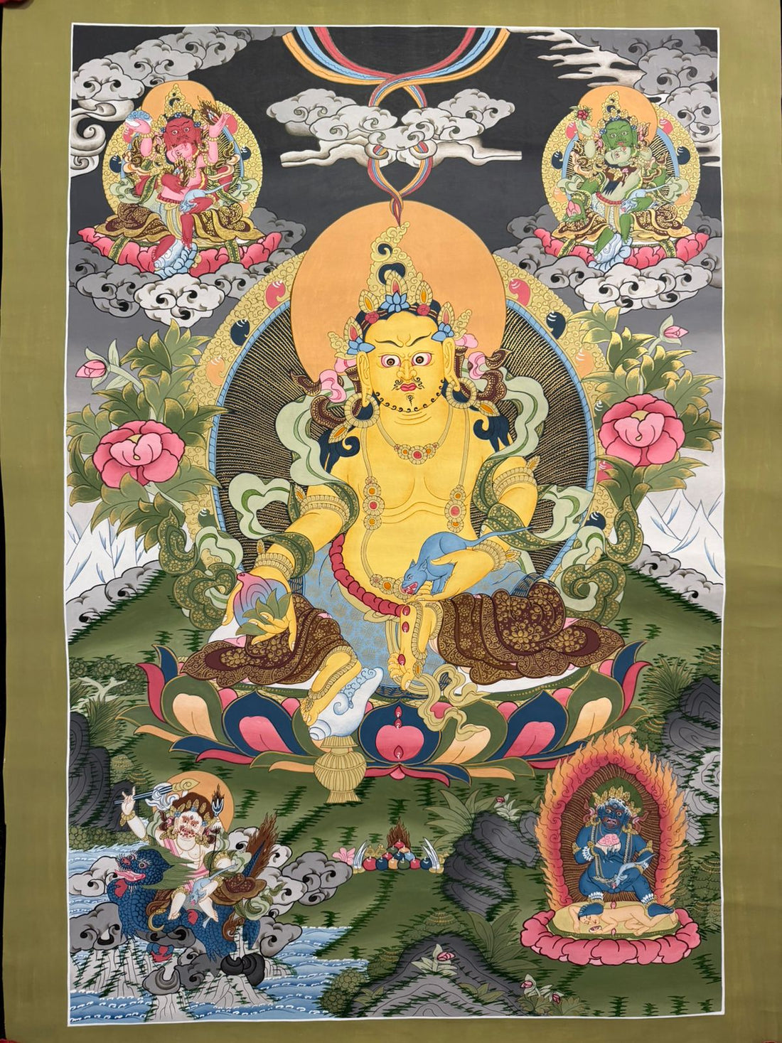Zambala / Kuber Thangka - Artofnepal
